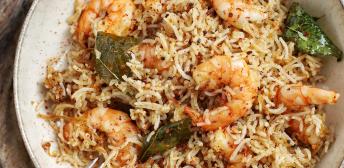 Arroz basmati con langostinos