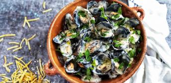 Mejillones a la crema