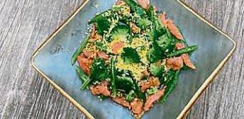 Ensalada de judías y salmón