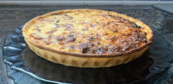 Quiche de butifarra y setas