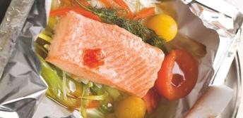 Salmón a la papillote