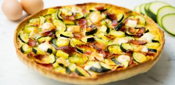 Quiche de calabacín y beicon