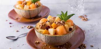 Melón con frutas al Oporto