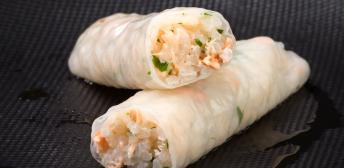 Rollitos de pescado y verduras