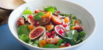 Ensalada de arroz basmati y fruta