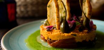 Tartar de zanahoria y tomate secos