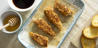 Bocaditos de pollo con rebozado de almendras