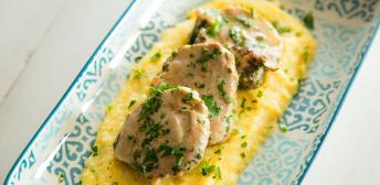 Solomillo de cerdo con polenta