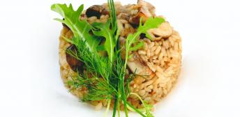 Arroz con setas