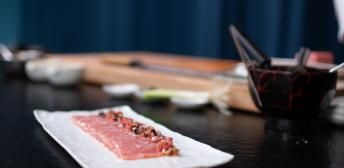 Esta receta de carpaccio está elaborada con ventresca de atún rojo Balfegó