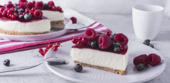 Mousse de requeson frutos rojos