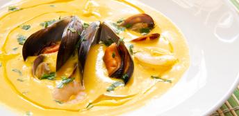 Crema de mejillones