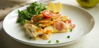 Pastel de patata y beicon