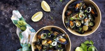 Mejillones al estilo Thai