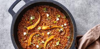 Arroz con pulpo blanco