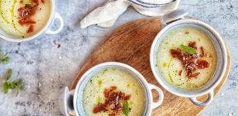 Sopa de melón con jamón