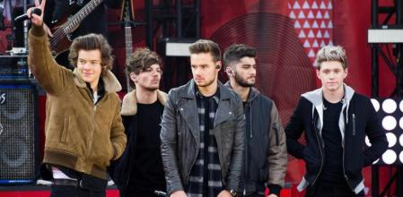Los miembros de One Direction, desde la izquierda,Harry Styles, Louis Tomlinson, Liam Payne, Zayn Malik and Niall Horan en su actuación en el programa de la ABC 'Good Morning America', en Nueva York