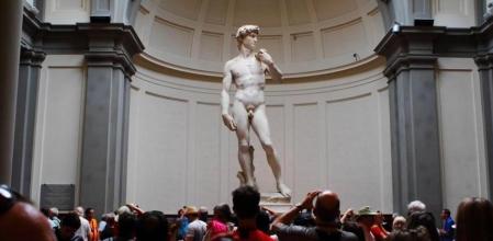 Imagen del David de Miguel Ángel, expuesto en la Galería de la Academia de Florencia