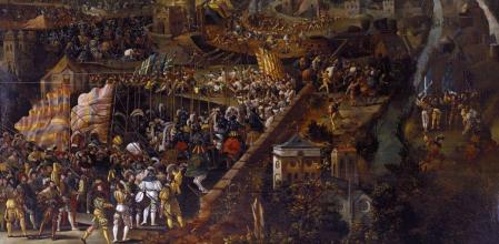 La Batalla de Pavía, por un desconocido pintor flamenco del siglo XVI