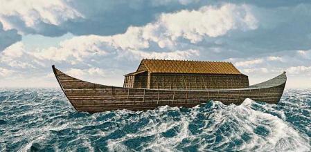 Ilustración en 3D del Arca de Noé
