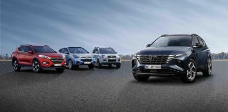 Estas son las cuatro generaciones del Tucson, cuya primera edición se lanzó en 2004