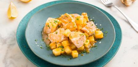 Guiso de salmón con patatas