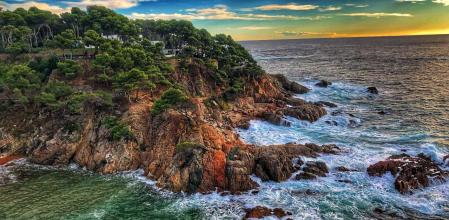 Vista de la Costa Brava durante el recorrido del Camino de Ronda de Palamós a Calella de Palafrugell.