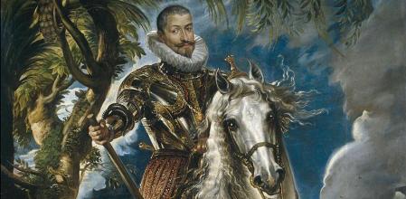 Retrato ecuestre del duque de Lerma, pintado durante la estancia de Rubens en Valladolid.