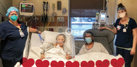 Frank Martinez, de 93 años, y su mujer Mansako, de 86, pasaron una velada muy especial.