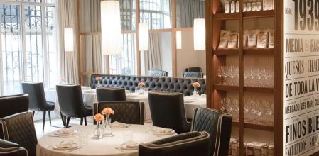 Salón del restaurante Media Ración, en Madrid