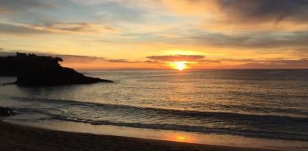 Amanecer de febrero en La Fosca, en Palamós.