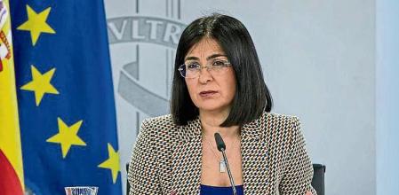 La ministra de Sanidad, Carolina Darias durante una rueda de prensa, tras la reunión del Consejo Interterritorial del Sistema Nacional de Salud, en Madrid (España), a 10 de febrero de 2021. 10 FEBRERO 202110 FEBRERO 2021;MEDIOS;SANIDAD;CORONAVIRUS;INFECTADOS;CONTAGIOS;CURVA;3º OLA EUROPA PRESS/J. Hellín. POOL 10/02/2021