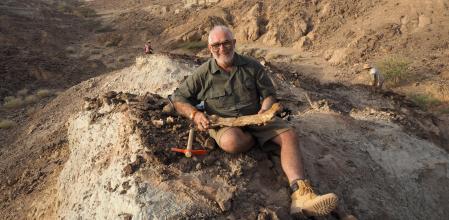 Bienvenido Martínez-Navarro, en unas excavaciones en Eritrea en 2017