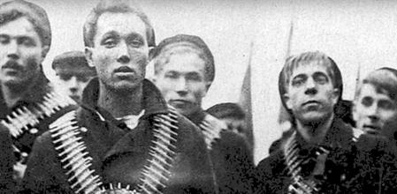Marineros de Kronstadt durante la rebelión de 1921.