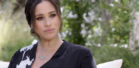 Meghan Markle durante la entrevista con Oprah Winfrey