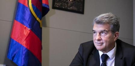 Joan Laporta, durante la entrevista