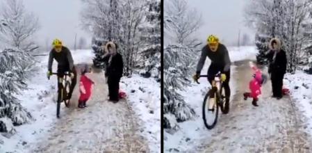 El ciclista empujó a la niña y el asunto ha terminado en manos de los tribunales.