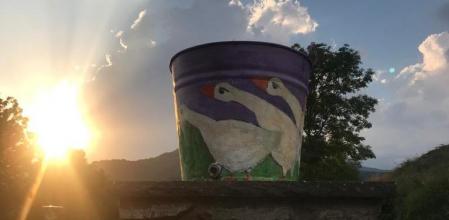 Puesta de sol en Mas Can Cels, en Sant Pau de Seguríes.