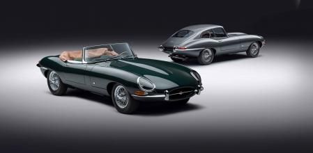 La colección E-Type 60 rinde homenaje a estos dos modelos: el coupé 9600 HP y el roadster 77 RW 