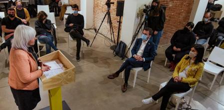 Pere Aragonès y Marta Vilalta asistieron esta semana a la conferencia de la CUP