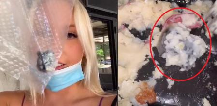 ¿Qué harías si te encontraras lo que parece ser una rana muerta en tu comida?