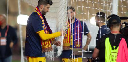 Gerard Piqué tras ganar la Copa del Rey