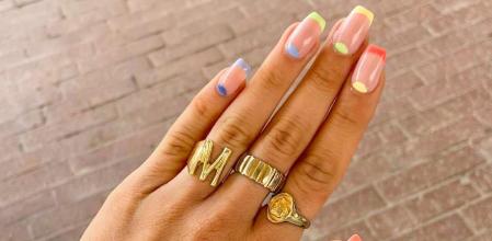 manicura francesa de colores