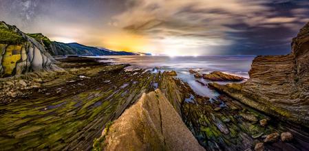 Vista panorámica del Flyish al anochecer