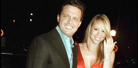 Luis Miguel y Mariah Carey posando en Marbella en una imagen de archivo de 2001
