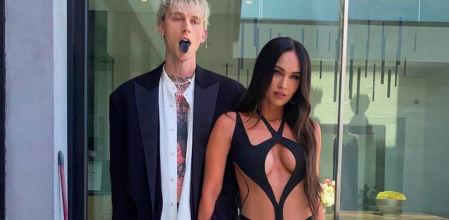 Megan Fox y Machine Gun Kelly el lunes vestidos para los Billboard Music Award 2021.