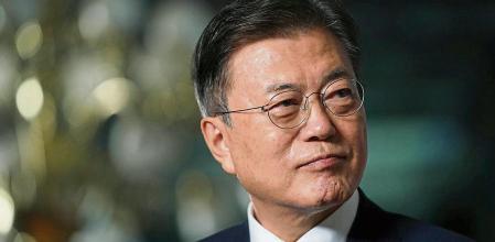 FILE PHOTO: South Korean President Moon Jae-in in Washington, U.S., May 21, 2021. REUTERS/Sarah Silbiger/File Photo