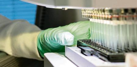 In this 2019 photo provided by Biogen, a researcher works on the development of the medication aducanumab in Cambridge, Mass. On Monday, June 7, 2021, the Food and Drug AdministrationÂ approved aducanumab, the first new drug for Alzheimerâ#{emoji}128;#{emoji}153;s disease in nearly 20 years, disregarding warnings from independent advisers that the much-debated treatment hasnâ#{emoji}128;#{emoji}153;t been shown to help slow the brain-destroying disease. (Biogen via AP)