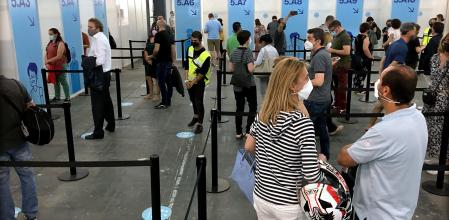 Vacunación en la Fira contra la Covid