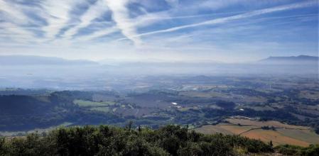 La Plana de Vic vista desde el castillo de Voltregà.